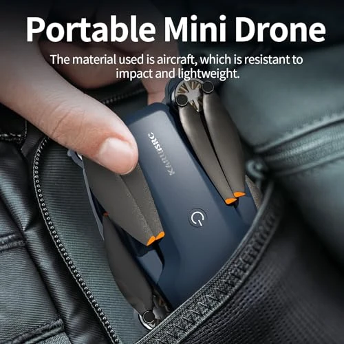 Drone with Camera 1080P HD, Blue LED Lights, Adjustable Cameras, FPV Transmission, Remote Control, Altitude Hold — Drone, KARUISRC