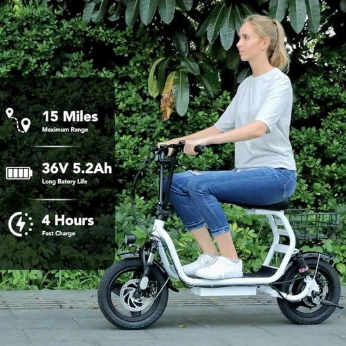 Foldable Electric Scooter with Seat — Electric Scooter, Caroma