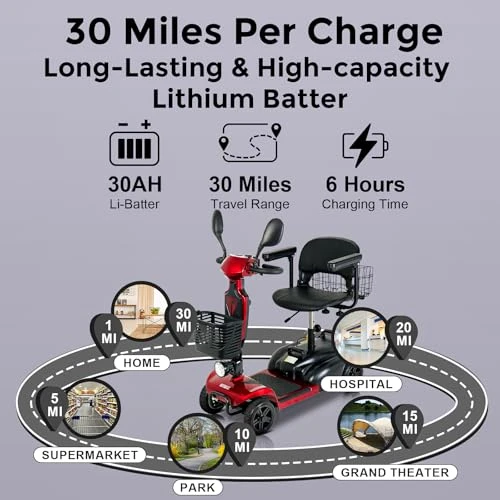 Heavy Duty 4 Wheel Foldable Mobility Scooter — Electric Scooter, MOVEMAGIC