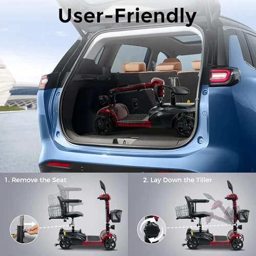 Heavy Duty 4 Wheel Foldable Mobility Scooter — Electric Scooter, MOVEMAGIC