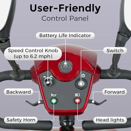 Heavy Duty 4 Wheel Foldable Mobility Scooter — Electric Scooter, MOVEMAGIC