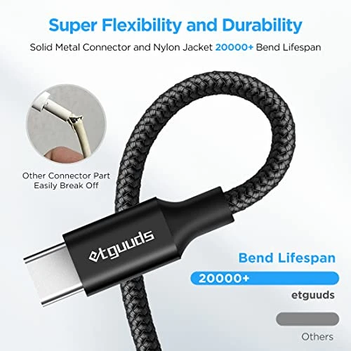 USB to USB C Cable, etguuds