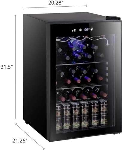 36 Bottle Wine Cooler Cabinet Beverage Refrigerator, Antarctic Star