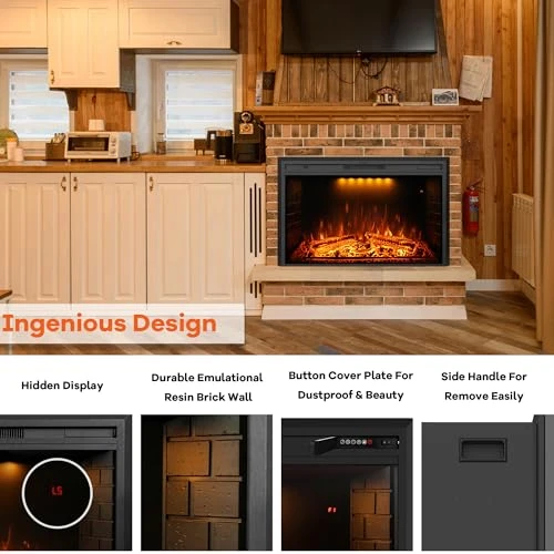 Electric Fireplace with Remote Control, Dreamflame