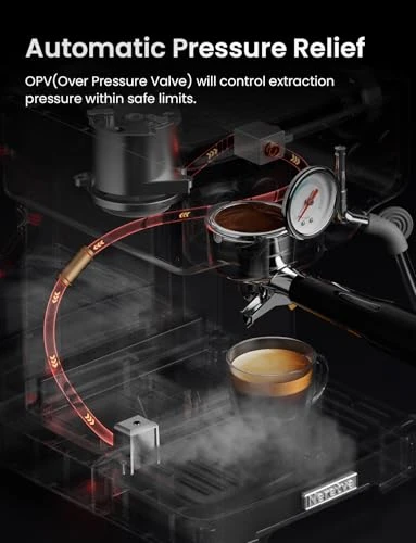 Espresso Machine with Milk Frother Steam Wand — Coffee Maker, Neretva