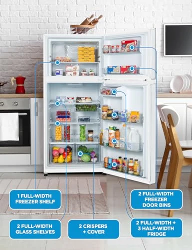 Top Mount Refrigerator with Freezer, Commercial Cool
