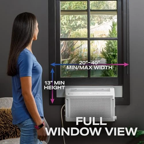Clearview Window Air Conditioner Unit U-Shaped Adjustable Depth, GE Profile