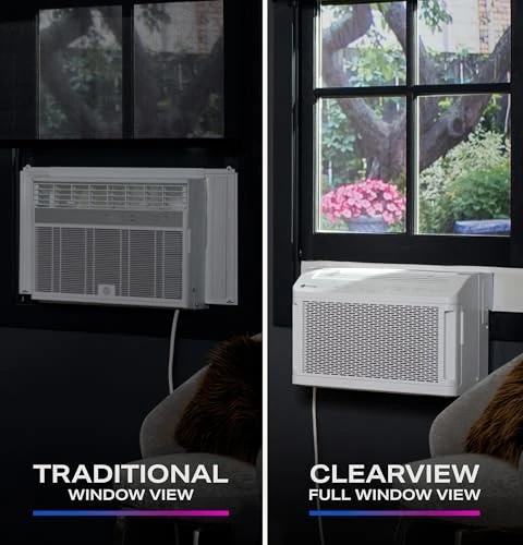 Clearview Window Air Conditioner Unit U-Shaped Adjustable Depth, GE Profile