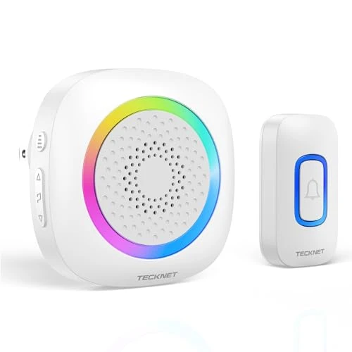 Plug-in Wireless Doorbell with RGB Lighting — Video Doorbell, TECKNET