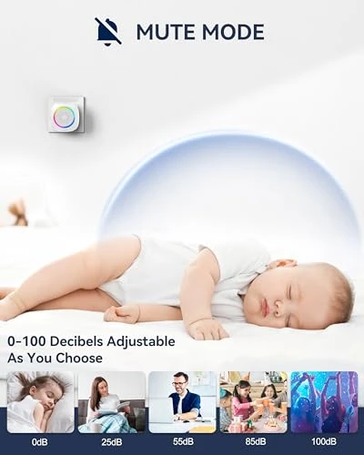 Plug-in Wireless Doorbell with RGB Lighting — Video Doorbell, TECKNET