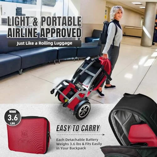 Ultra Lightweight Folding 4 Wheel Electric Mobility Scooter — Electric Scooter, ZiiLIF