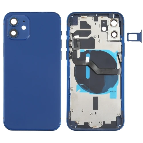 Battery Back Cover with Side Keys & Card Tray & Power + Volume Flex Cable & Wireless Charging Module
