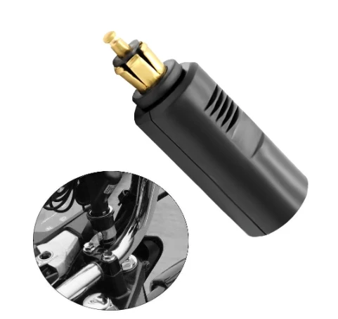 DIN Socket To Cigarette Lighter Converter Adapter