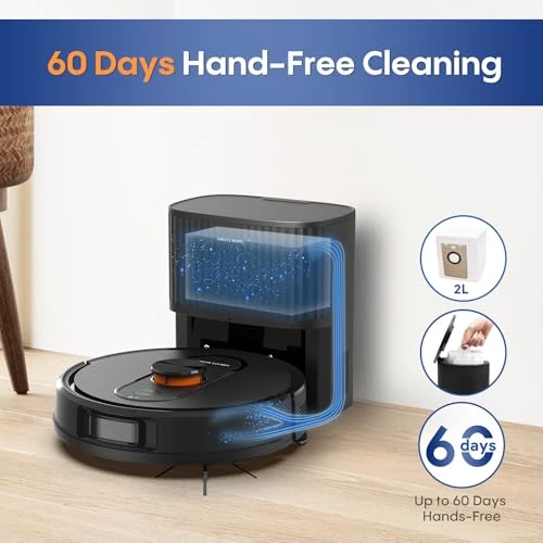 Robot Vacuum and Mop with Self-Emptying — Robot Vacuum, eitton