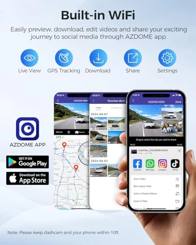 3 Channel Dash Cam — Dash Cam, AZDOME