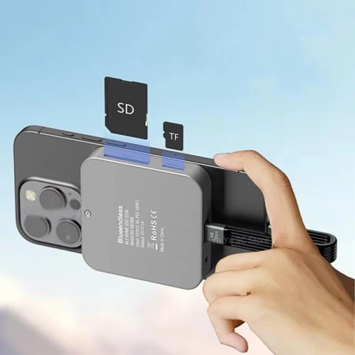 8-In-1 Magnetic HUB With M.2 NVMe/SATA SSD Enclosure, Blueendless