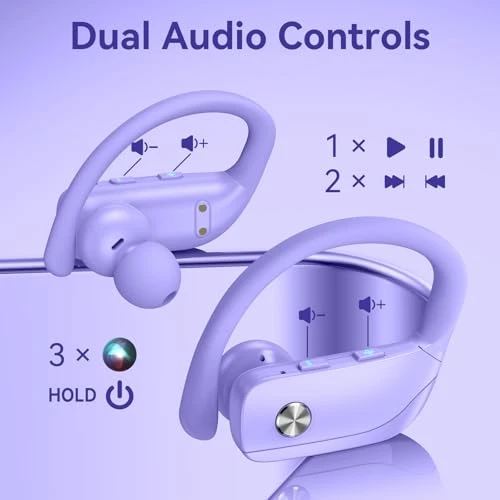 Wireless Earbuds with Over-Ear Hook — Wireless Earbuds, BMANI