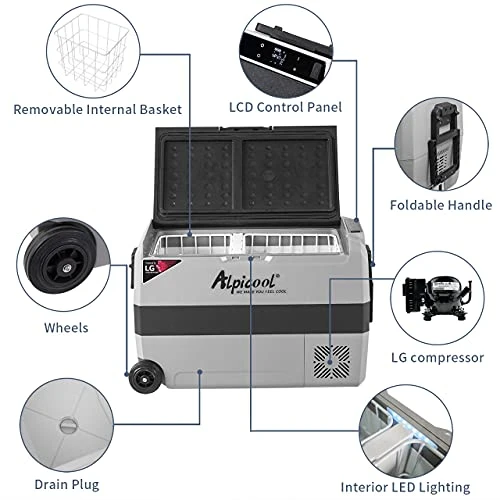 Dual Temperature Control 12 Volt Refrigerator, Alpicool