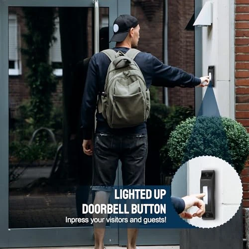 LED Lighted Doorbell Button, Enhon