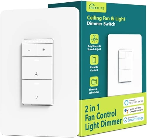Smart Ceiling Fan Control and Dimmer Light Switch — Smart Switch, TREATLIFE