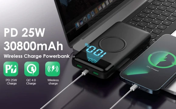 Wireless Portable Charger — Power Bank, FOCHEW
