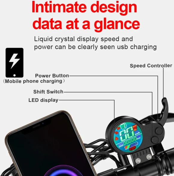 10 inch off-road adult foldable electric scooter with seat — Electric Scooter