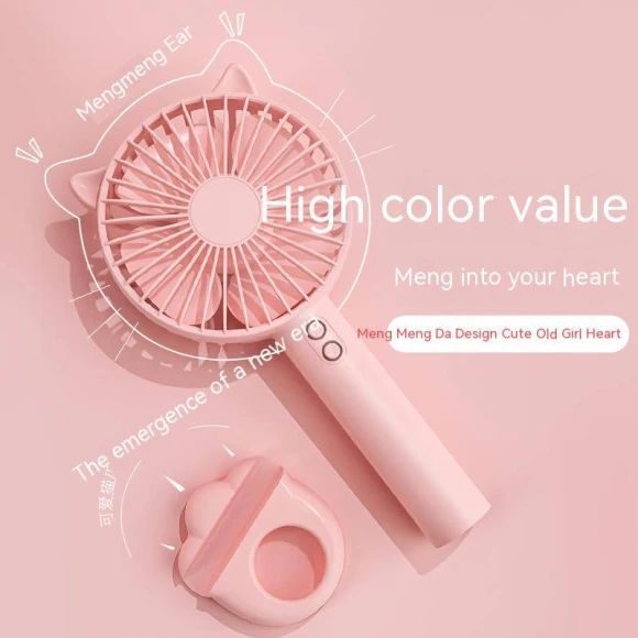 USB Handheld Small Fan with Night Light