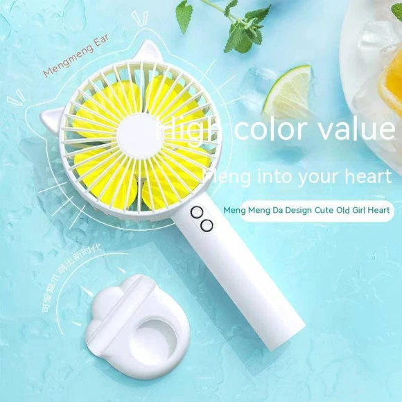 USB Handheld Small Fan with Night Light