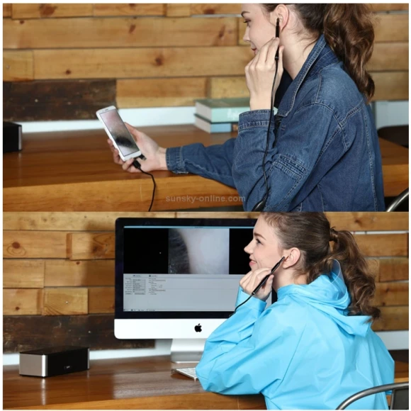 3 in 1 USB Ear Scope Inspection HD Camera Visual Ear Spoon — Electric Ear Cleaner, i96