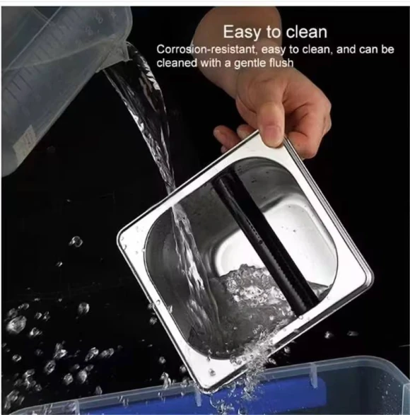 Stainless steel coffee grounds barrel