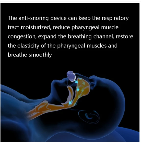 Portable rechargeable electric anti-snoring device