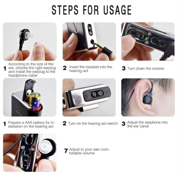 Sound Amplifier Hearing Aid Headphones