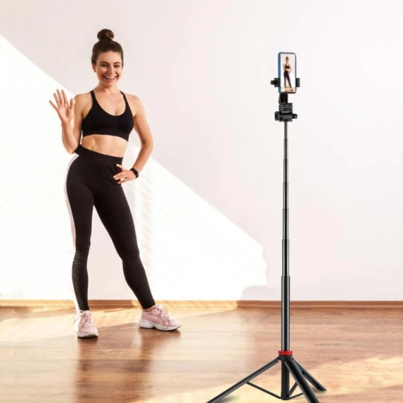 Aluminum Alloy Broadcast Fill Light Bracket Telescopic Tripod, PULUZ