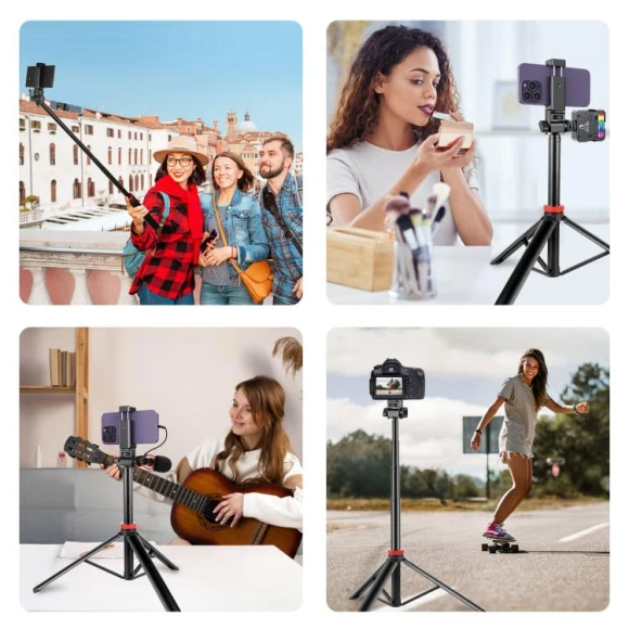 Aluminum Alloy Broadcast Fill Light Bracket Telescopic Tripod, PULUZ