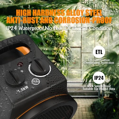 Greenhouse Heater with Digital Thermostat, Gardtech