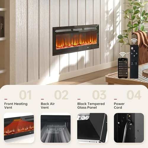 Smart Electric Fireplace, oneinmil