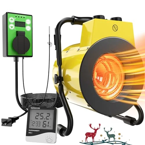 Greenhouse Heater with Adjustable Thermostatic, Karveden