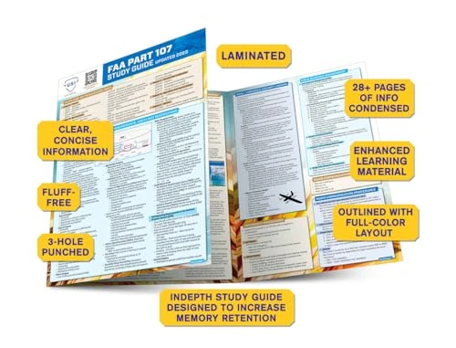 QuickStudy Reference Guide for FAA Part 107 Drone, Unmanned Safety Institute