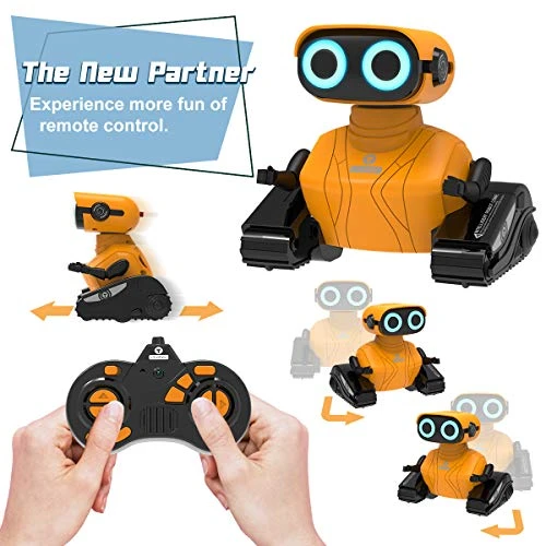 Remote Control Robot Toy with LED Eyes & Flexible Arms, KaeKid