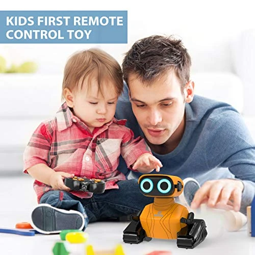 Remote Control Robot Toy with LED Eyes & Flexible Arms, KaeKid