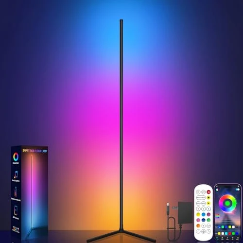 RGB LED Corner Floor Lamp with Music Sync — LED Strip Lights, Tyute