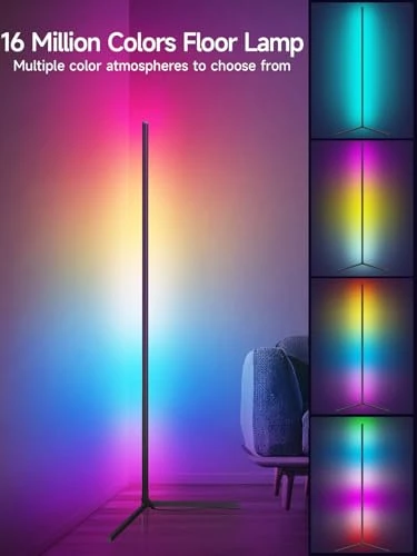 RGB LED Corner Floor Lamp with Music Sync — LED Strip Lights, Tyute