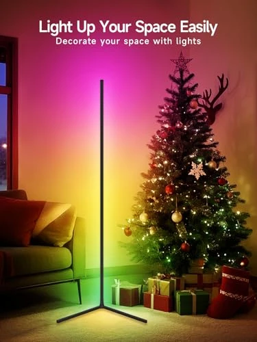 RGB LED Corner Floor Lamp with Music Sync — LED Strip Lights, Tyute