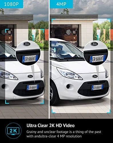 4MP 2K Security Cameras Outdoor Indoor Wired — Security Camera, LaView