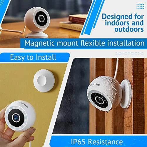 4MP 2K Security Cameras Outdoor Indoor Wired — Security Camera, LaView
