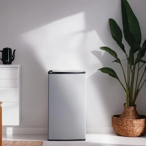 Small Fridge with Freezer, Reversible Door Compact Refrigerator — Smart Refrigerator, Tehanld