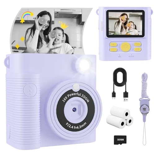 Instant Print Digital Camera for Kids, FKATEEN