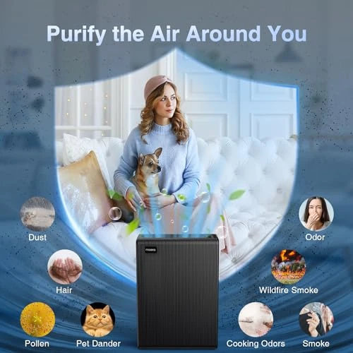 Air Purifier for Large Room up to 2000 sq ft, H13 HEPA Filter for Pets Hair Dander Smoke Pollen Dust, Non-Ozone,... — Air Purifier, Mooka Family