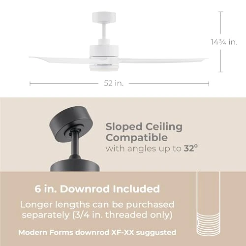 Smart Indoor and Outdoor Ceiling Fan with LED Light Kit — Smart Fan, East Grove Home
