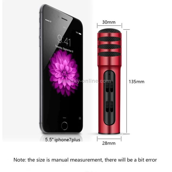 Condenser Microphone Dual Mobile Phone Karaoke Live Singing Microphone, BGN